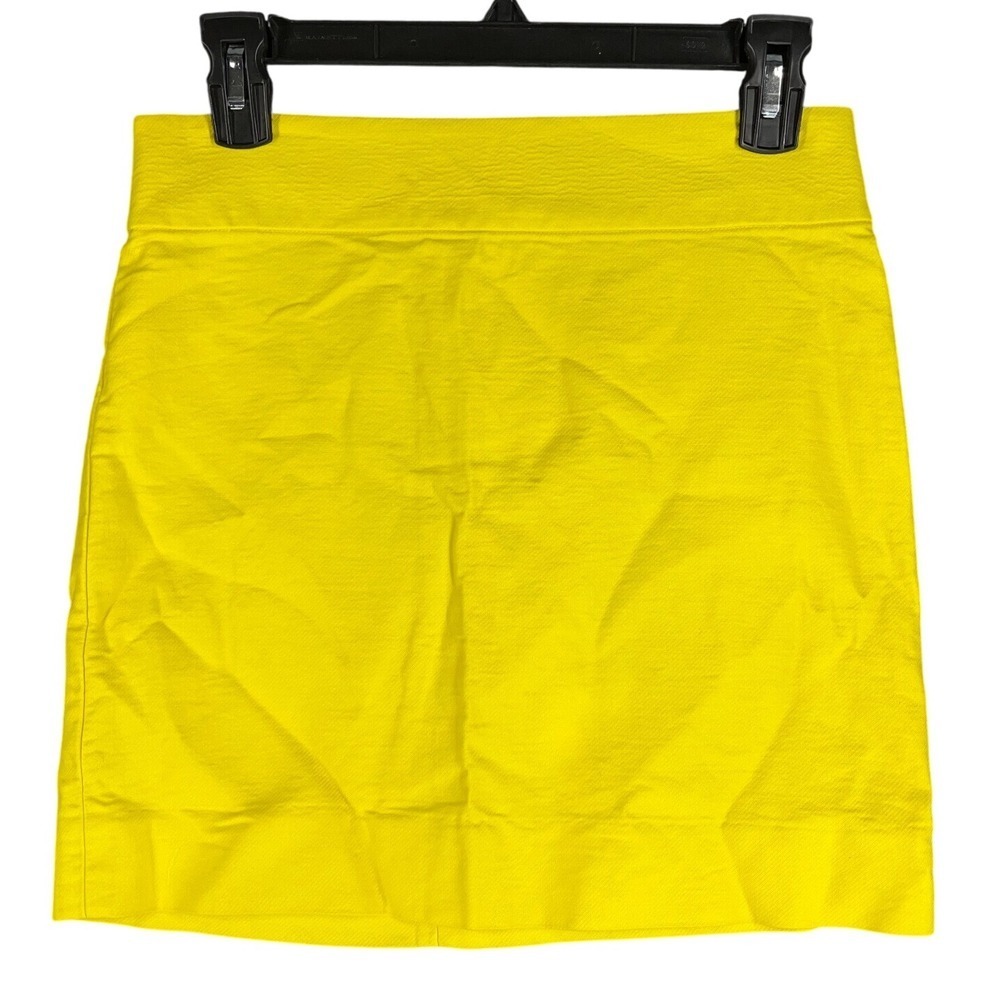 J.Crew Skirt 00 Yellow Office Chic Minimalist Preppy Coastal Capsule Wardrobe